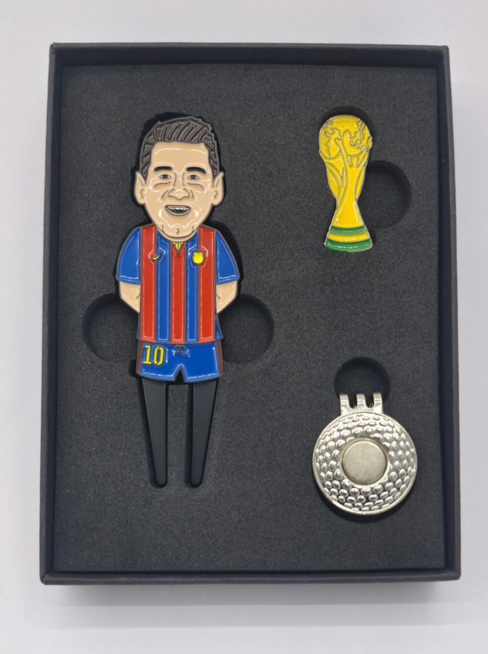 Lionel Messi Divot Repair tool golf gift - back side Barcelona