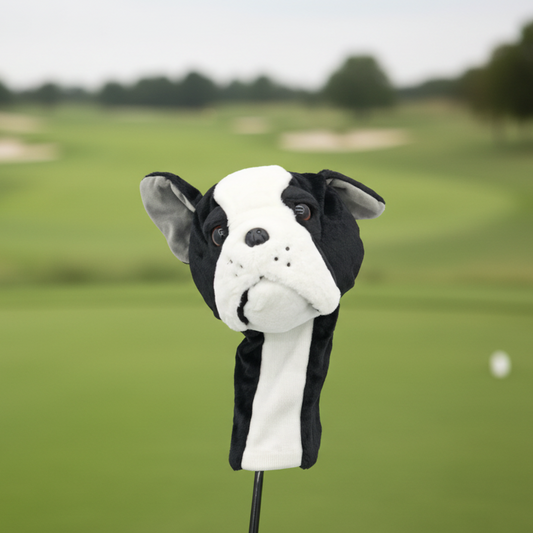 Club head cover dog unique golf gift idea