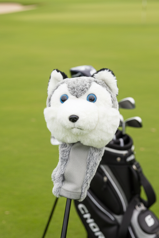 golf club head cover wolf unique golf gift idea