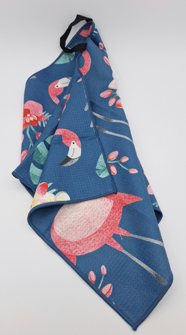Golf Towel - Flamingo Pattern