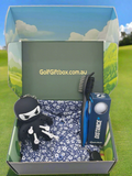 Golf gift box with golf shirt and tee holder golf prizes
