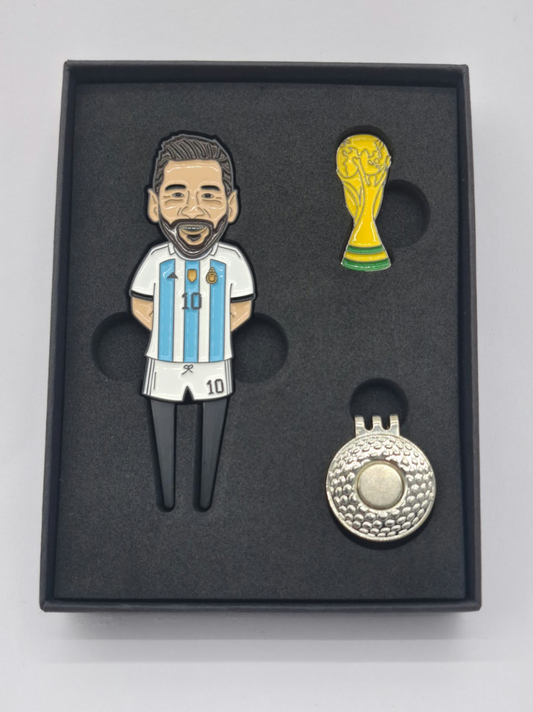 Lionel Messi Divot Repair tool golf gift