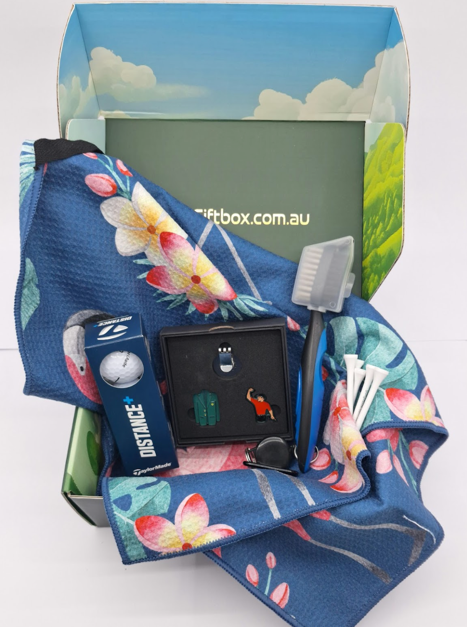 Golf gift box for nearest to pin golf tournament prize